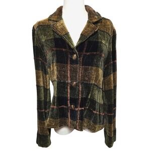 Loominus Handwoven Womens Chenille Sweater Jacket Small Dark Academia Luxury